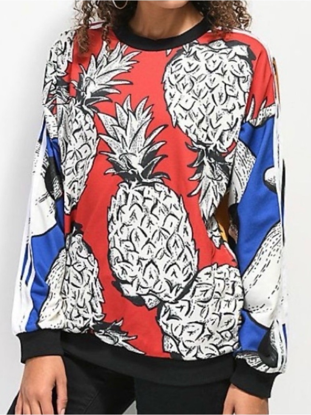 Adidas x Farm Rio pineapple monstera crewneck